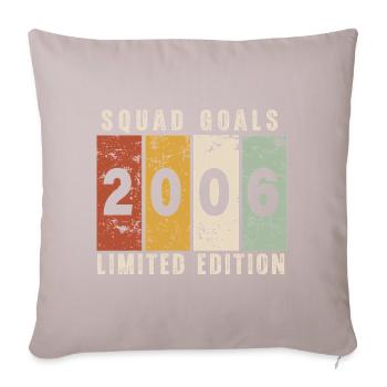 anniversaire 2006 - 20 ans - Coussin et housse de 45 x 45 cm - taupe clair - Devant