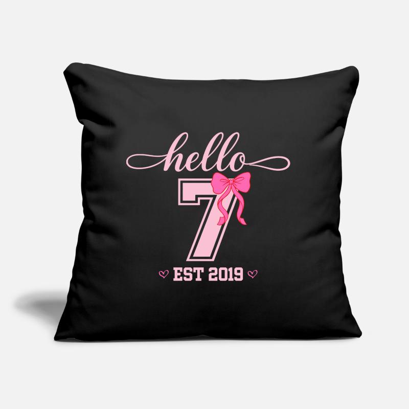 Hello 7 Est 2019 Mädchen Geburtstag Design Sofakissen mit Füllung 45 x 45 cm