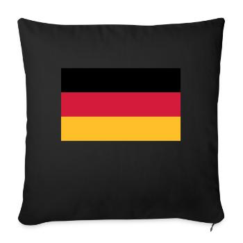 flag_german - Sofa pillow with filling 45cm x 45cm - black - Front