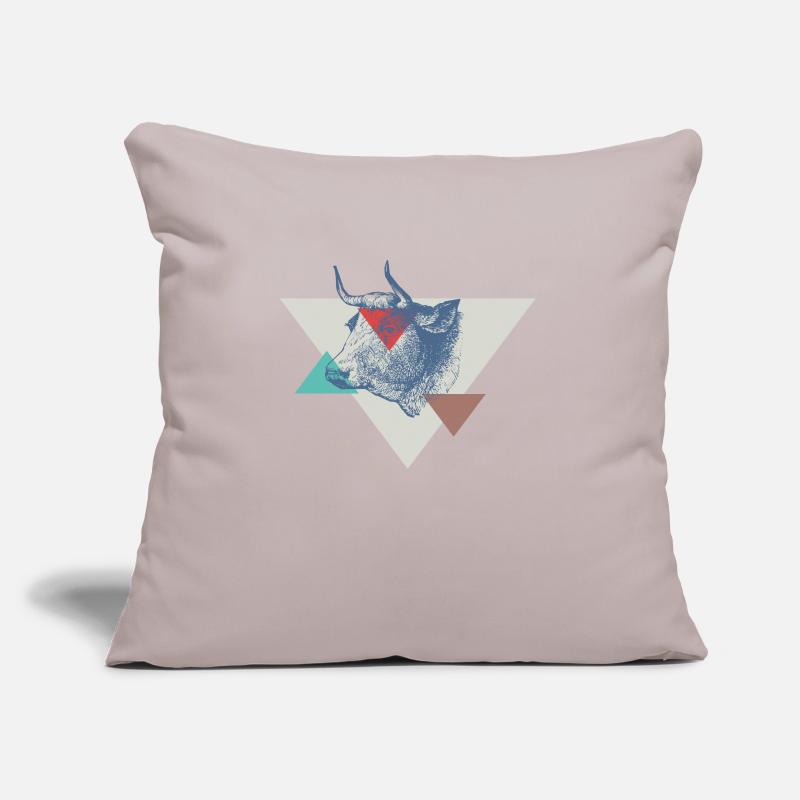 Conception de triangle de vache Coussin et housse de 45 x 45 cm