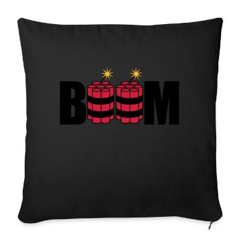 boom angezuendet tnt dynamit explodieren explosion - Sofakissen mit Füllung 45 x 45 cm - Schwarz - Vorne