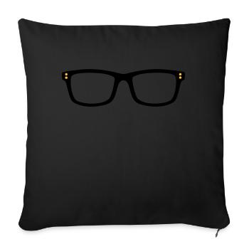 glasses - Sofa pillow with filling 45cm x 45cm - black - Front