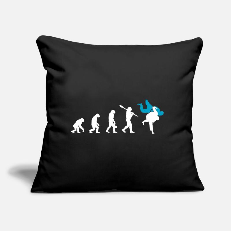 Judo Evolution cooles Judoka Retro Geschenk Sofakissen mit Füllung 45 x 45 cm