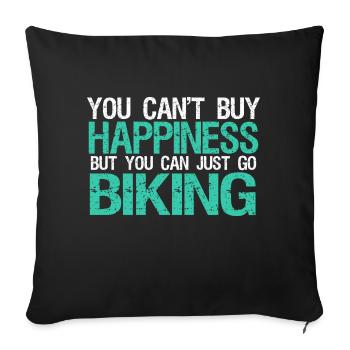 motorcycle - Sofa pillow with filling 45cm x 45cm - black - Front