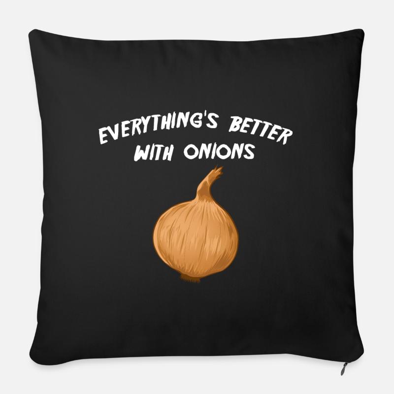 Onions - Sofakissen mit Füllung 45 x 45 cm - Schwarz