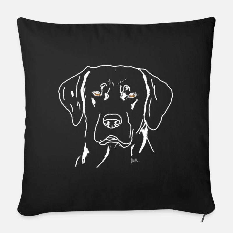 Labrador - Sofakissen mit Füllung 45 x 45 cm - Schwarz