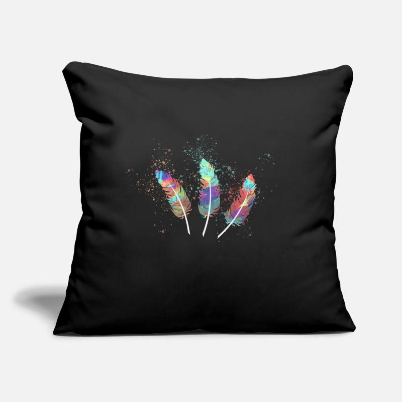 feathers,colorful,feather,graffiti Sofa pillow with filling 45cm x 45cm