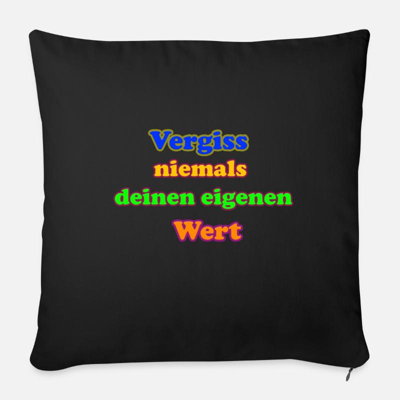 Wert - Coussin et housse de 45 x 45 cm - noir