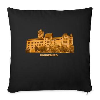 Ronneburg Burg Museum Hessen Altwiedermus - Sofa pillow with filling 45cm x 45cm - black - Front