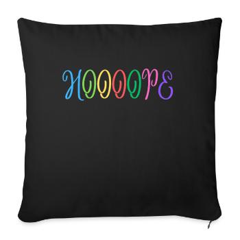 "HOOOOPE: un message positif pour vos murs" - Coussin et housse de 45 x 45 cm - noir - Devant