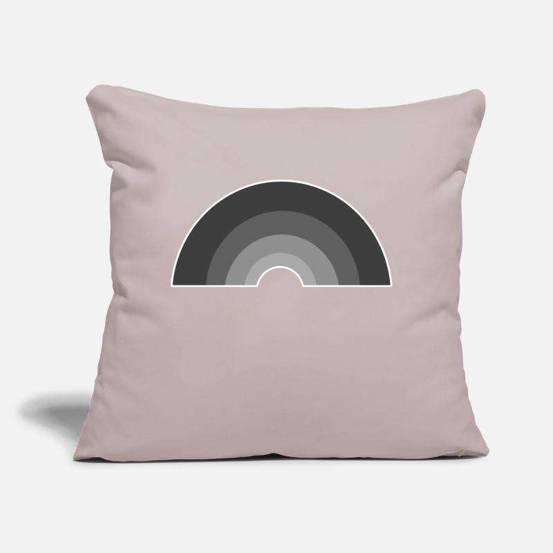 Rainbow Grayscale Black White PunkEmo Goth Lg Sofa pillow with filling 45cm x 45cm