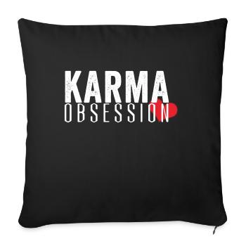 KarmaObsession weiss - Sofakissen mit Füllung 45 x 45 cm - Schwarz - Vorne