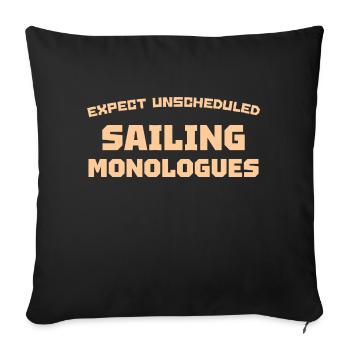 ATTENDEZ-VOUS À DES MONOLOGUES DE VOILE IMPRÉVUS - Coussin et housse de 45 x 45 cm - noir - Devant