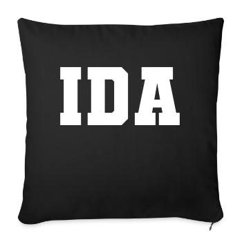 Name - Ida - Sofa pillow with filling 45cm x 45cm - black - Front