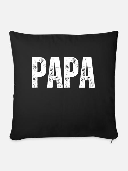 Papa Vater Vaterschaft - Sofakissen mit Füllung 45 x 45 cm - Schwarz