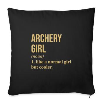 archerie - Coussin et housse de 45 x 45 cm - noir - Devant