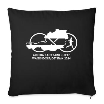 Austria Backyard Ultra Wagendorf 2024 - Sofakissen mit Füllung 45 x 45 cm - Schwarz - Vorne
