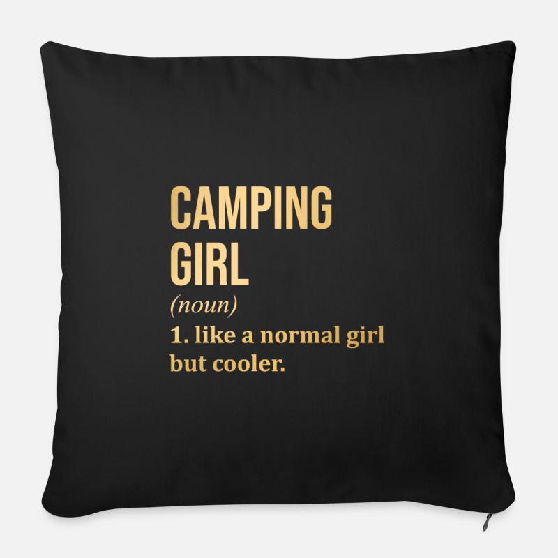 Camping - Sofakissen mit Füllung 45 x 45 cm - Schwarz