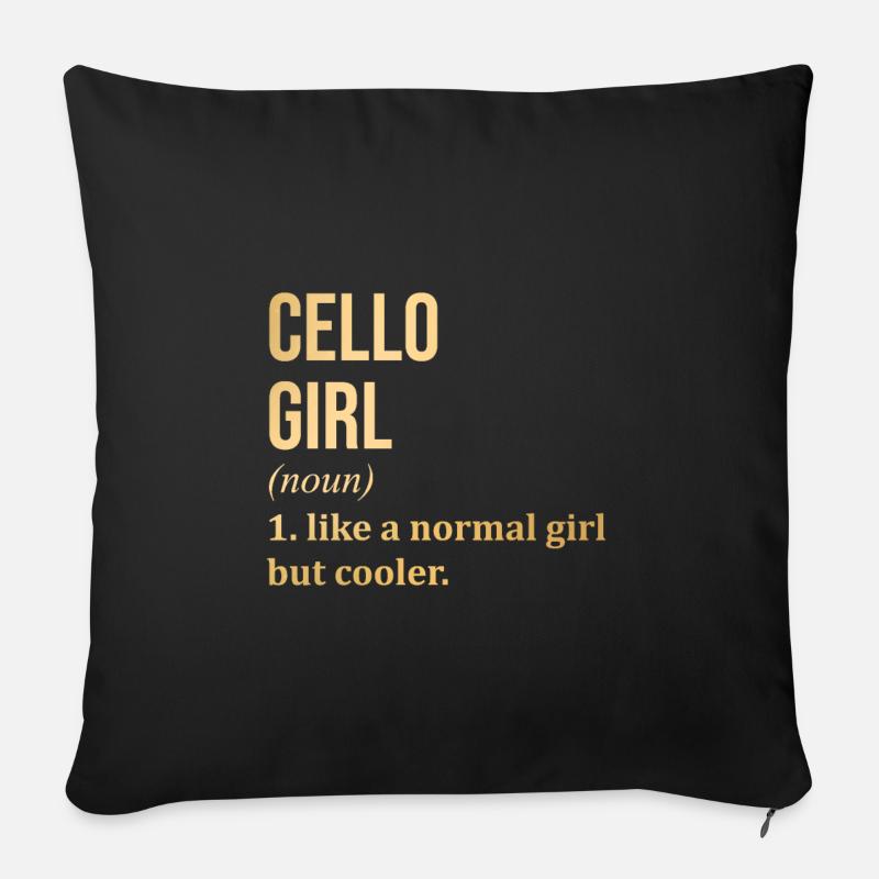 Cello - Sofakissen mit Füllung 45 x 45 cm - Schwarz
