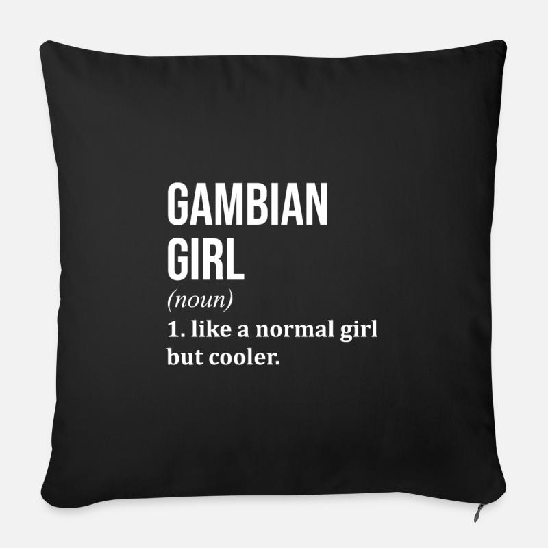 Gambia - Sofakissen mit Füllung 45 x 45 cm - Schwarz