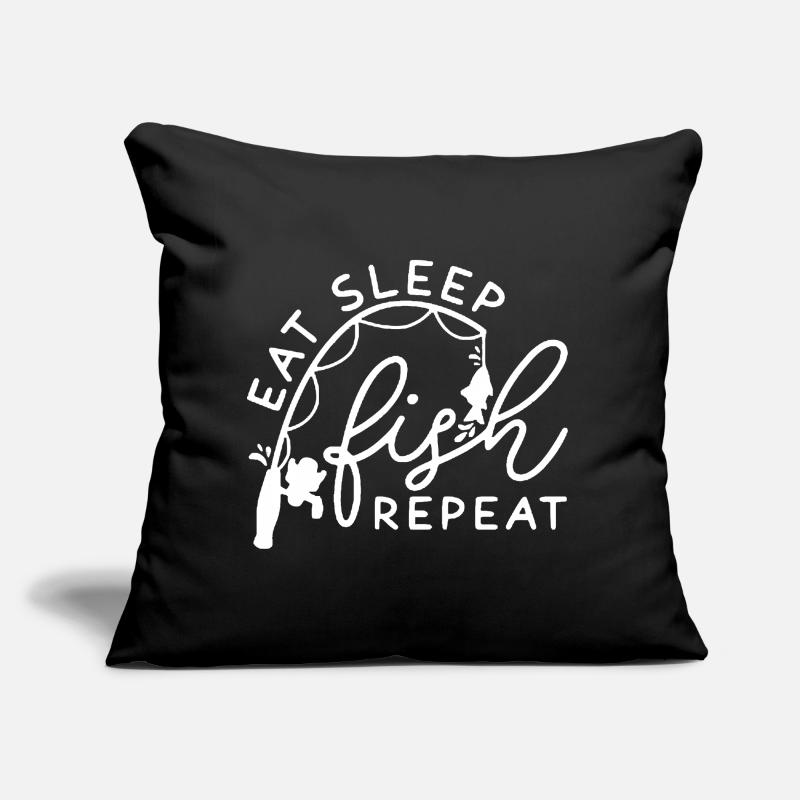 Sleep Fish Repeat Design Sofa pillow with filling 45cm x 45cm