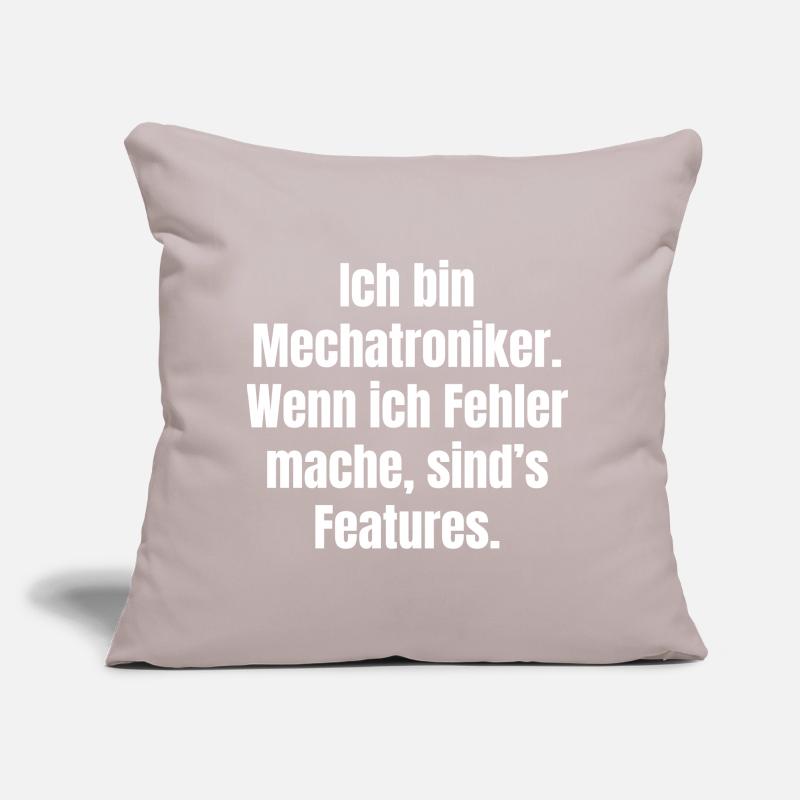 I'm a mechatronics engineer – mistakes are features Sofa pillow with filling 45cm x 45cm