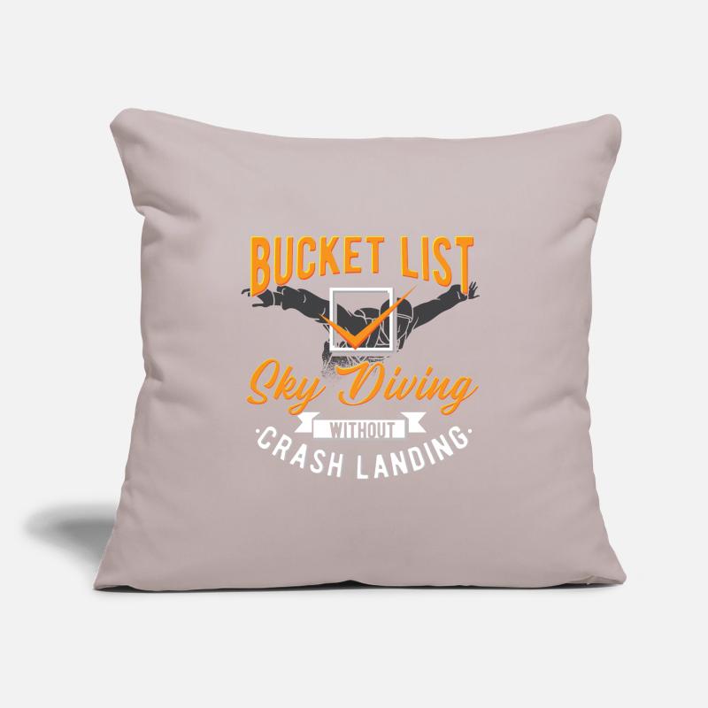 Liste de souhaits pour le parachutisme : pas de conception d’atterrissage forcé Coussin et housse de 45 x 45 cm