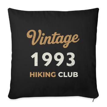 Vintage 1993 – Sailing Club Retro Year of Birth - Sofa pillow with filling 45cm x 45cm - black - Front