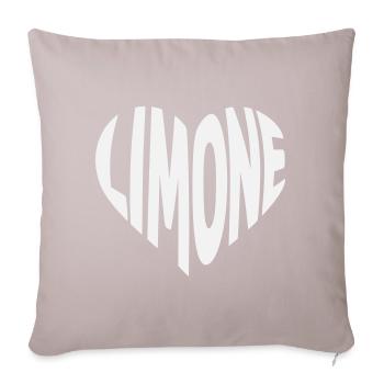 Lime Heart Design - Sofa pillow with filling 45cm x 45cm - light taupe - Front