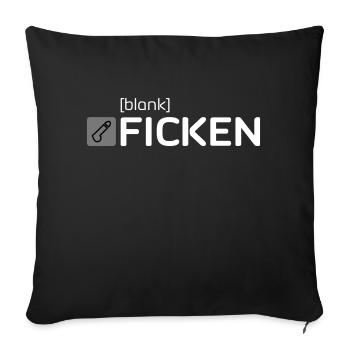[bank] FICKEN - Sofakissen mit Füllung 45 x 45 cm - Schwarz - Vorne