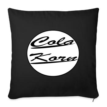 Cola Grain round - Sofa pillow with filling 45cm x 45cm - black - Front