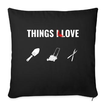Things i love Gärtner Gardener - Sofa pillow with filling 45cm x 45cm - black - Front