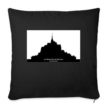 Mont Saint Michel - Sofa pillow with filling 45cm x 45cm - black - Front
