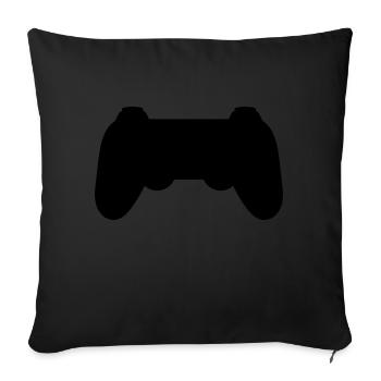 Silhouette Konsole Retro Controller - Sofakissen mit Füllung 45 x 45 cm - Schwarz - Vorne