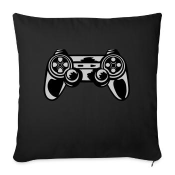 Console Retro Controller Gamer - Coussin et housse de 45 x 45 cm - noir - Devant