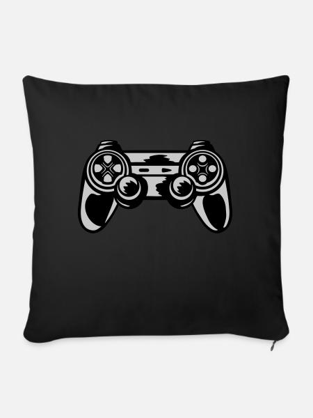 Konsole Retro Controller Gamer - Sofakissen mit Füllung 45 x 45 cm - Schwarz