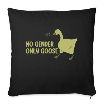 No Gender Only Goose Funny 'LGBTQ' Pride Flag - Sofa pillow with filling 45cm x 45cm - black - Front