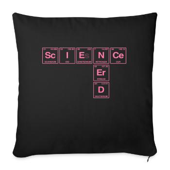 Lustiger Spruch für Forscher & Nerds - Sofakissen mit Füllung 45 x 45 cm - Schwarz - Vorne
