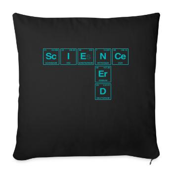 Lustiger Spruch für Forscher & Nerds - Sofakissen mit Füllung 45 x 45 cm - Schwarz - Vorne