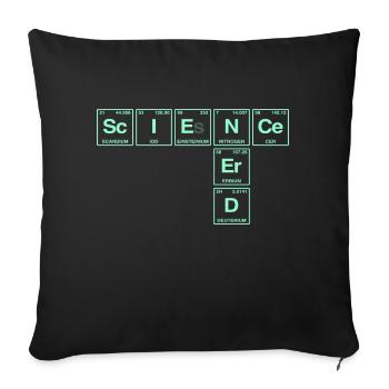 Funny saying for researchers & nerds - Sofa pillow with filling 45cm x 45cm - black - Front