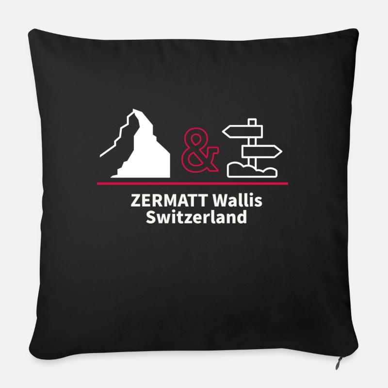 Zermatt - Sofakissen mit Füllung 45 x 45 cm - Schwarz