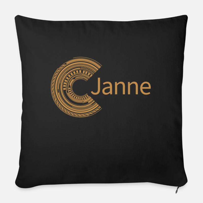 Für Janne - Sofakissen mit Füllung 45 x 45 cm - Schwarz