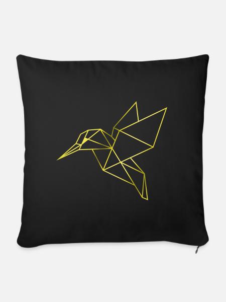 Eisvogel Vogel - Sofakissen mit Füllung 45 x 45 cm - Schwarz