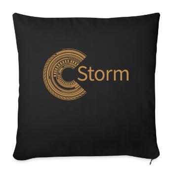 For Storm - Sofa pillow with filling 45cm x 45cm - black - Front