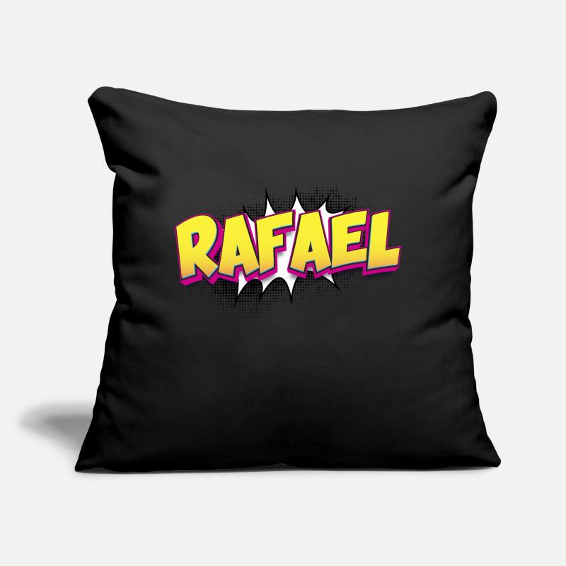 Rafael Benutzerdefinierter Name Comic-Buch-Stil Pop-Art, Sofakissen mit Füllung 45 x 45 cm