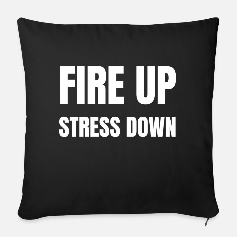 Allumer, augmenter, réduire le stress - Coussin et housse de 45 x 45 cm - noir