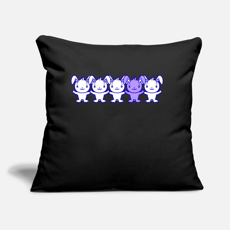 5 Bunny Friends Difference Be Different Different Sofa pillow with filling 45cm x 45cm