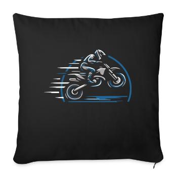supermotard - Coussin et housse de 45 x 45 cm - noir - Devant