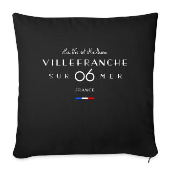 Villefranche-sur-Mer Alpes-Maritimes 06 Provence - Sofakissen mit Füllung 45 x 45 cm - Schwarz - Vorne