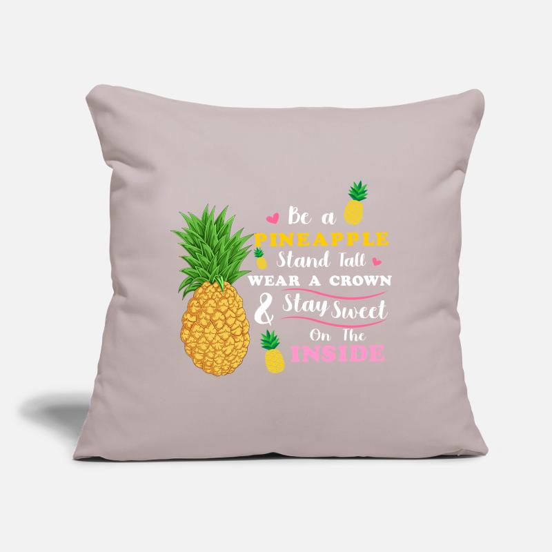 Sei eine Ananas Steh groß Trage eine Krone Bleib süß Sofakissen mit Füllung 45 x 45 cm
